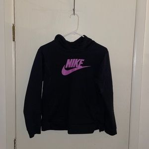 Black Nike hoodie w/ Purple logo